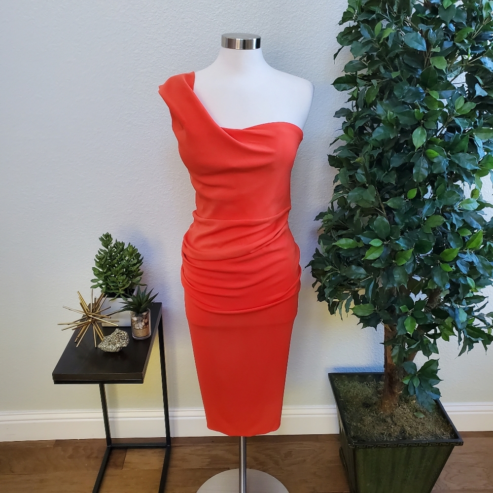 NWT Ruffled One-Shoulder Dress - Picture 2 of 8